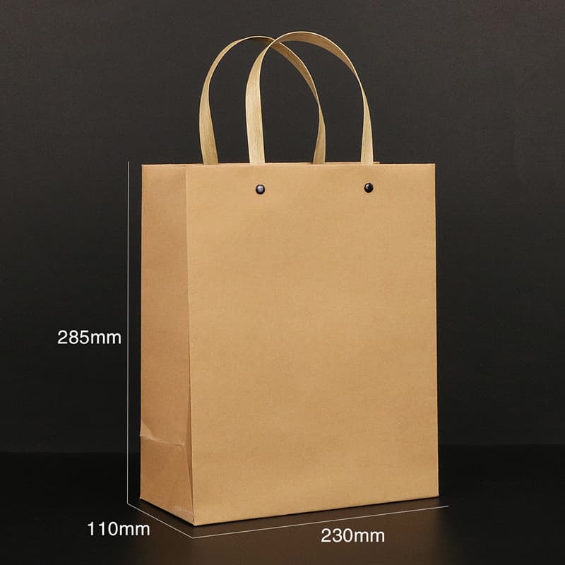 Brown Kraft Paper Bag in Stock (4)