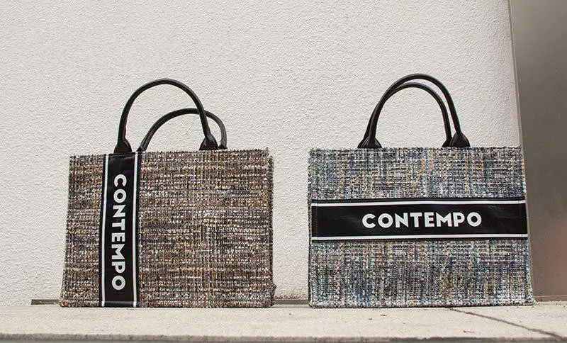 Woven fabric handbag (1)